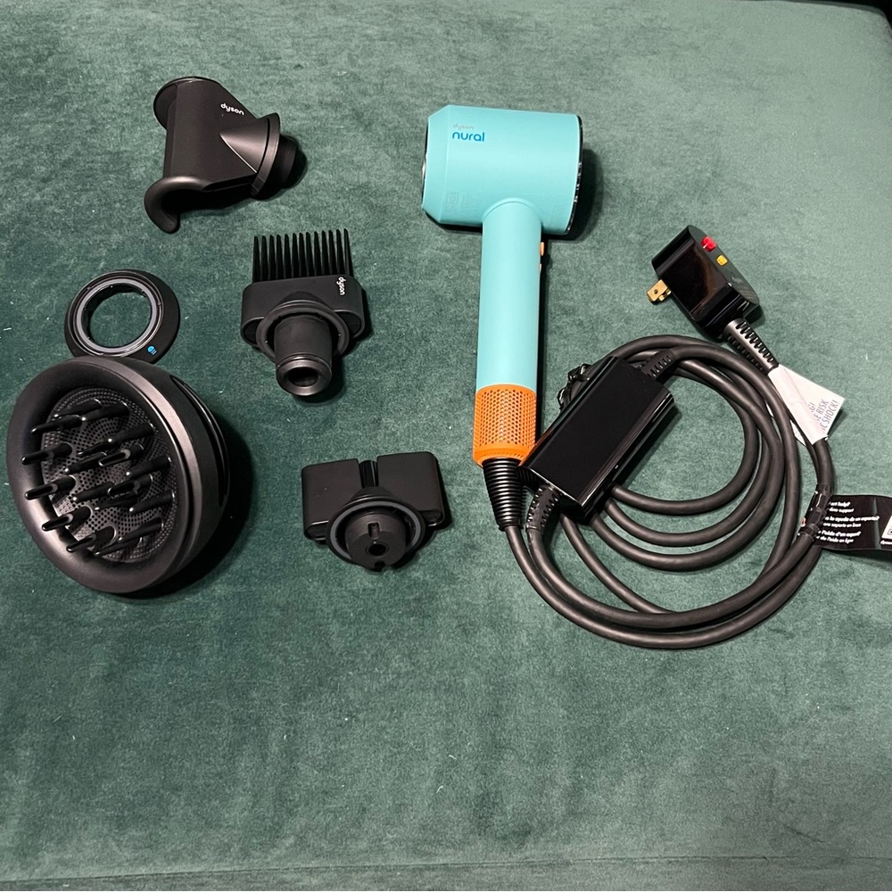 Dyson Hair Dryer Set - Turquoise and Orange